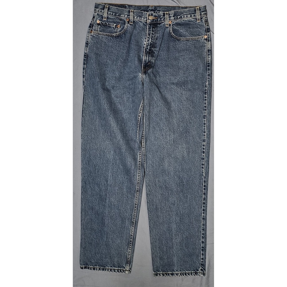 Levis 550 Jeans Mens 38x32 Relaxed Fit Tapered Leg Denim‎ Vintage Medium Wash